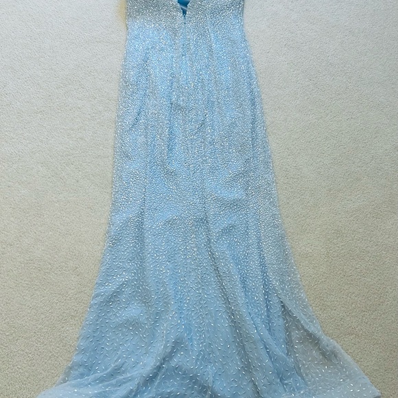Sherri Hill blue sequence full length gown size 8. - Picture 11 of 12